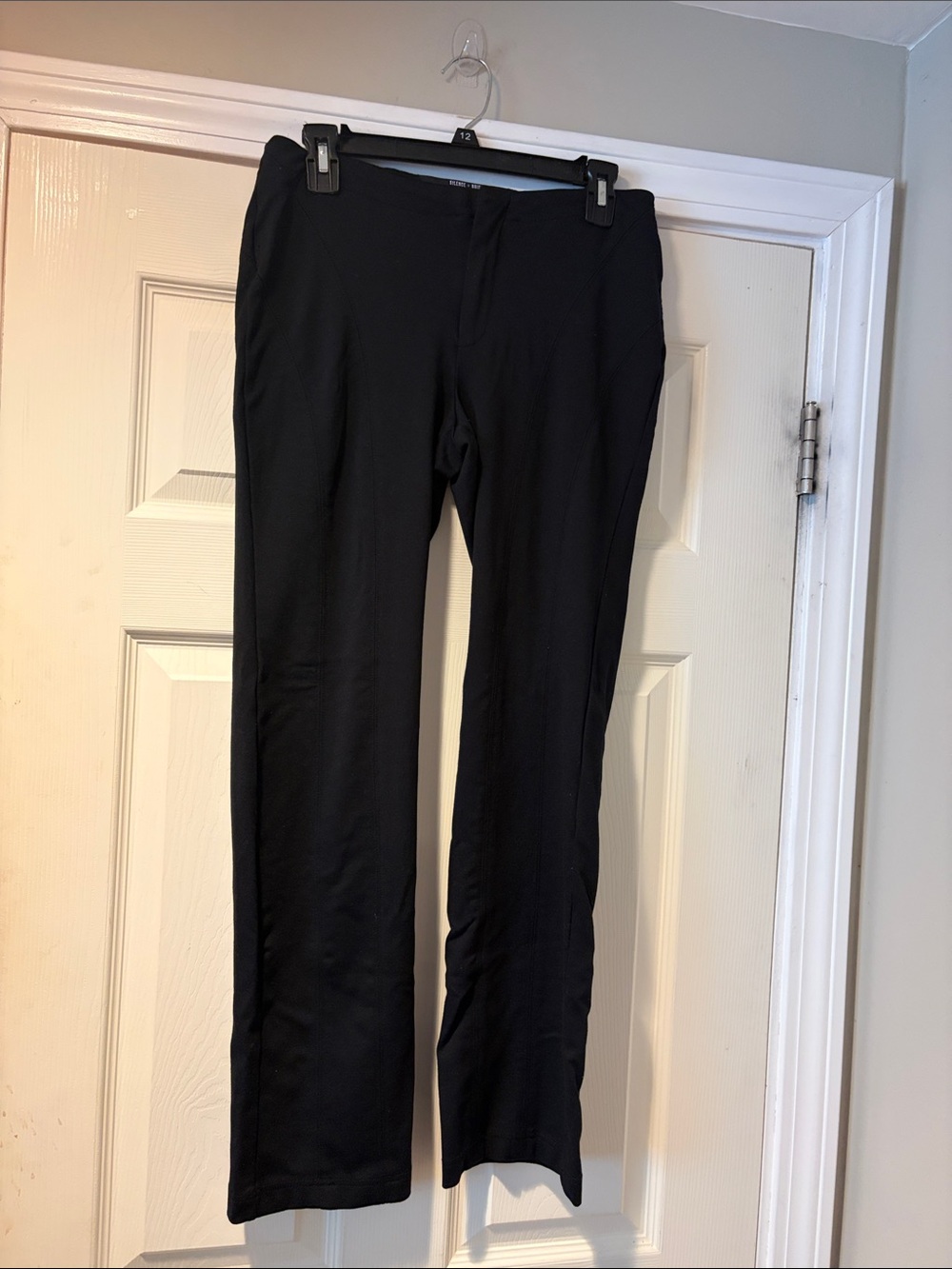 silence + noise Straight Leg Ponte Trousers in Black 4